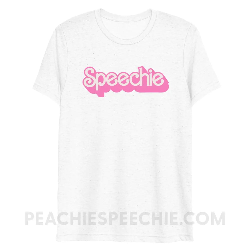 Speechie Doll Tri-Blend Tee - Solid White Triblend / XS - peachiespeechie.com