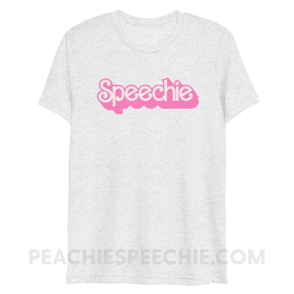 Speechie Doll Tri-Blend Tee - White Fleck Triblend / XS - peachiespeechie.com