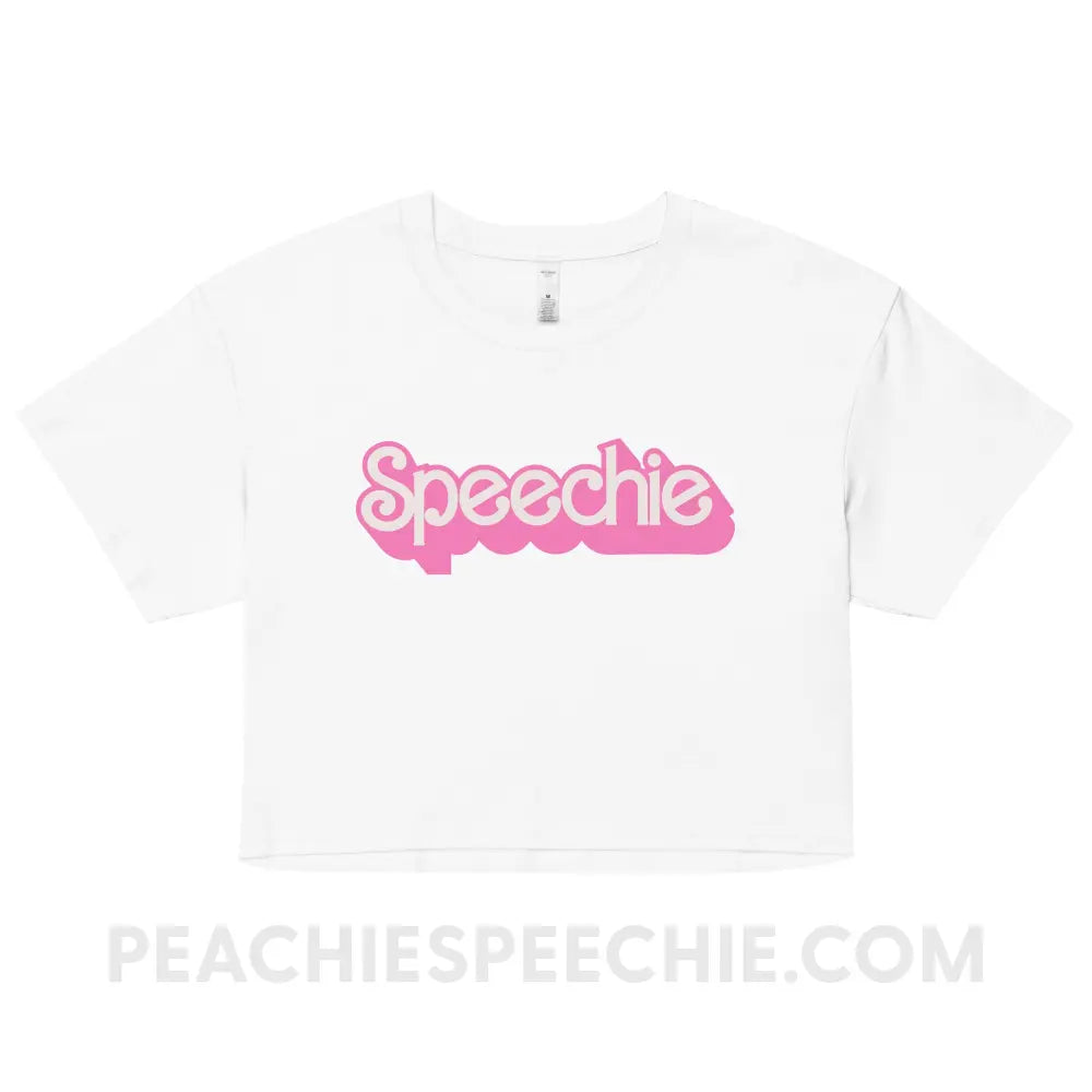 Speechie Doll Boxy Crop - White / XS - peachiespeechie.com