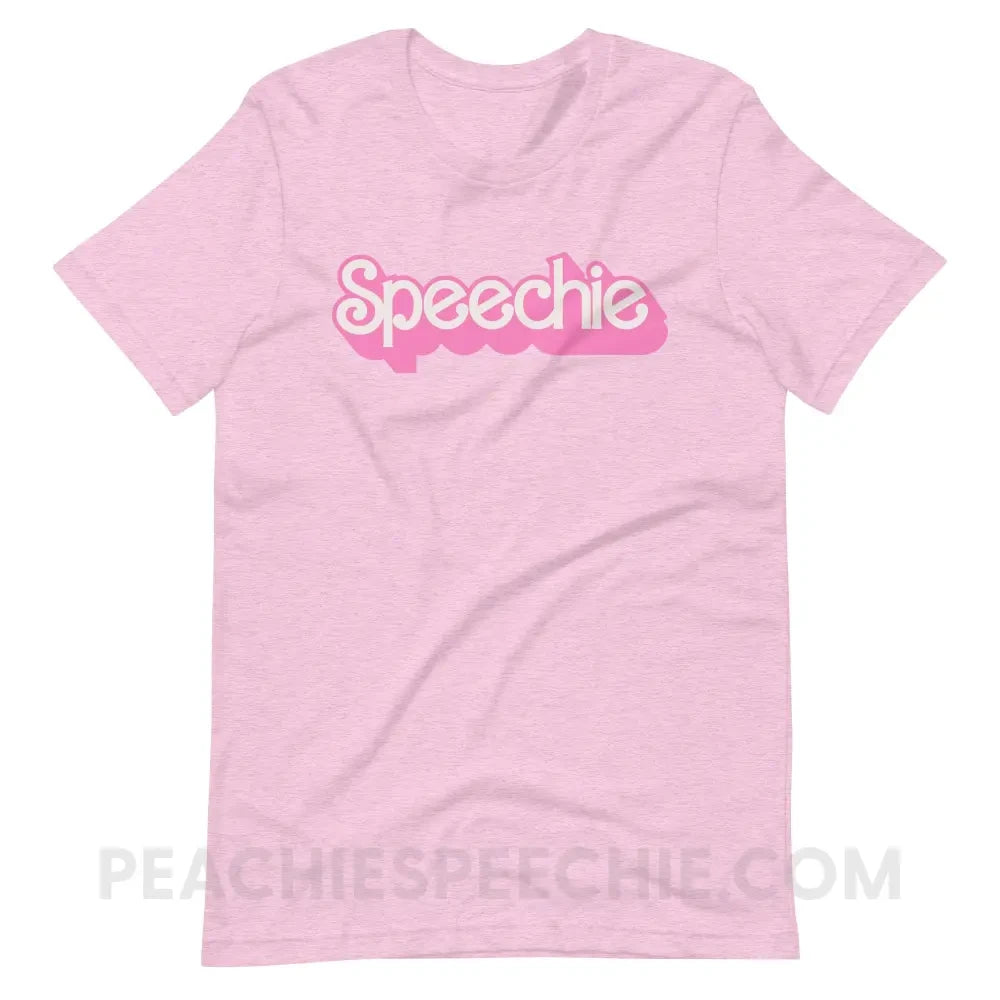Speechie Doll Premium Soft Tee - Heather Prism Lilac / XS - peachiespeechie.com