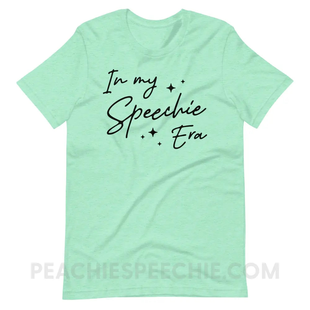 In My Speechie Era Premium Soft Tee - Heather Mint / S - T-Shirts & Tops peachiespeechie.com