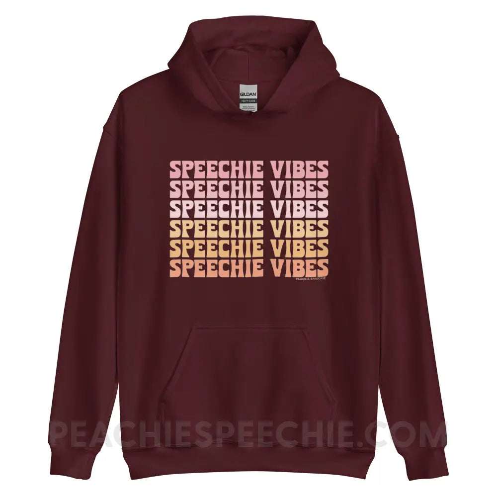 Speechie Vibes Classic Hoodie - Maroon / S - peachiespeechie.com