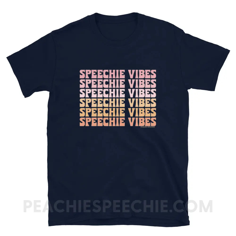 Speechie Vibes Classic Tee - Navy / S - T-Shirt peachiespeechie.com