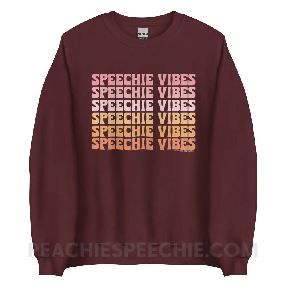 Speechie Vibes Classic Sweatshirt - Maroon / S peachiespeechie.com