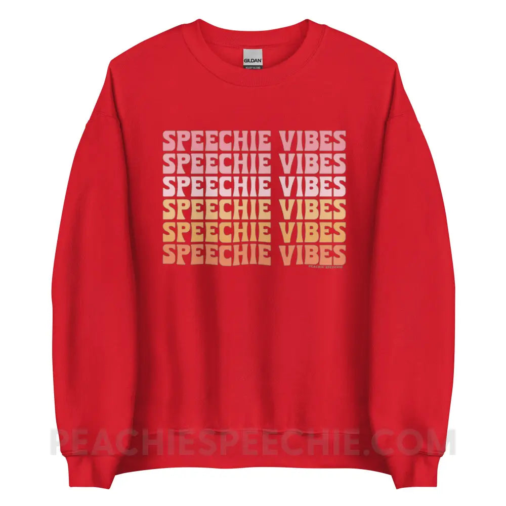 Speechie Vibes Classic Sweatshirt - Red / S - peachiespeechie.com