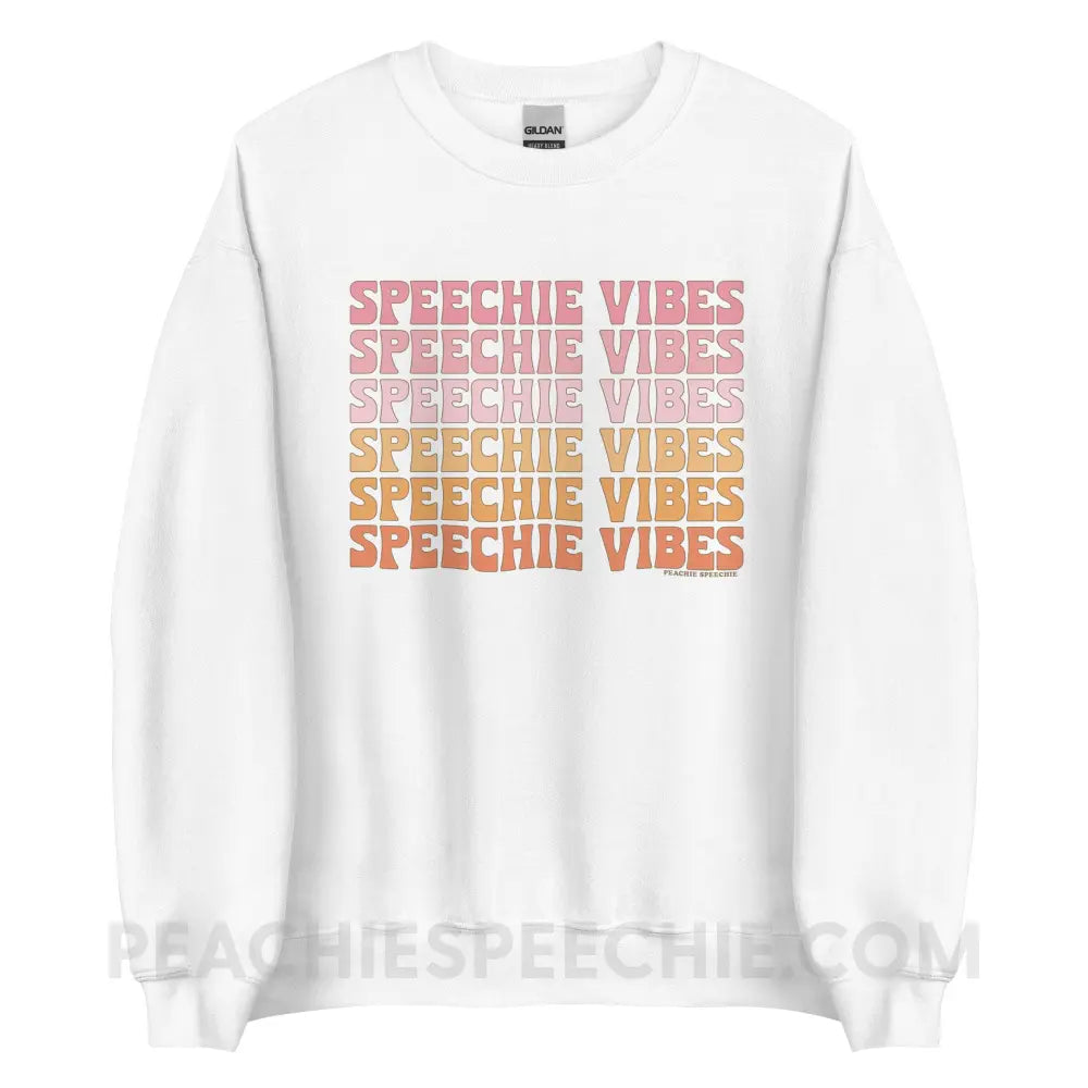 Speechie Vibes Classic Sweatshirt - White / S peachiespeechie.com