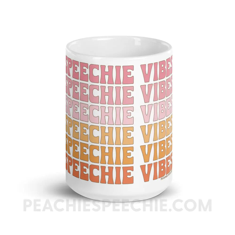 Speechie Vibes Coffee Mug - 15oz - peachiespeechie.com