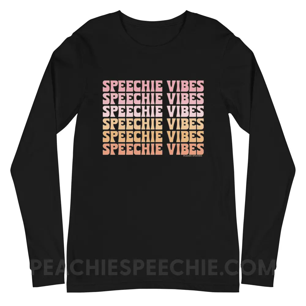 Speechie Vibes Premium Long Sleeve - Black / XS - Long-sleeve peachiespeechie.com