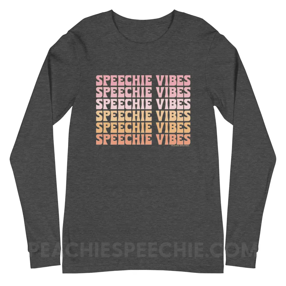 Speechie Vibes Premium Long Sleeve - Dark Grey Heather / XS - Long-sleeve peachiespeechie.com