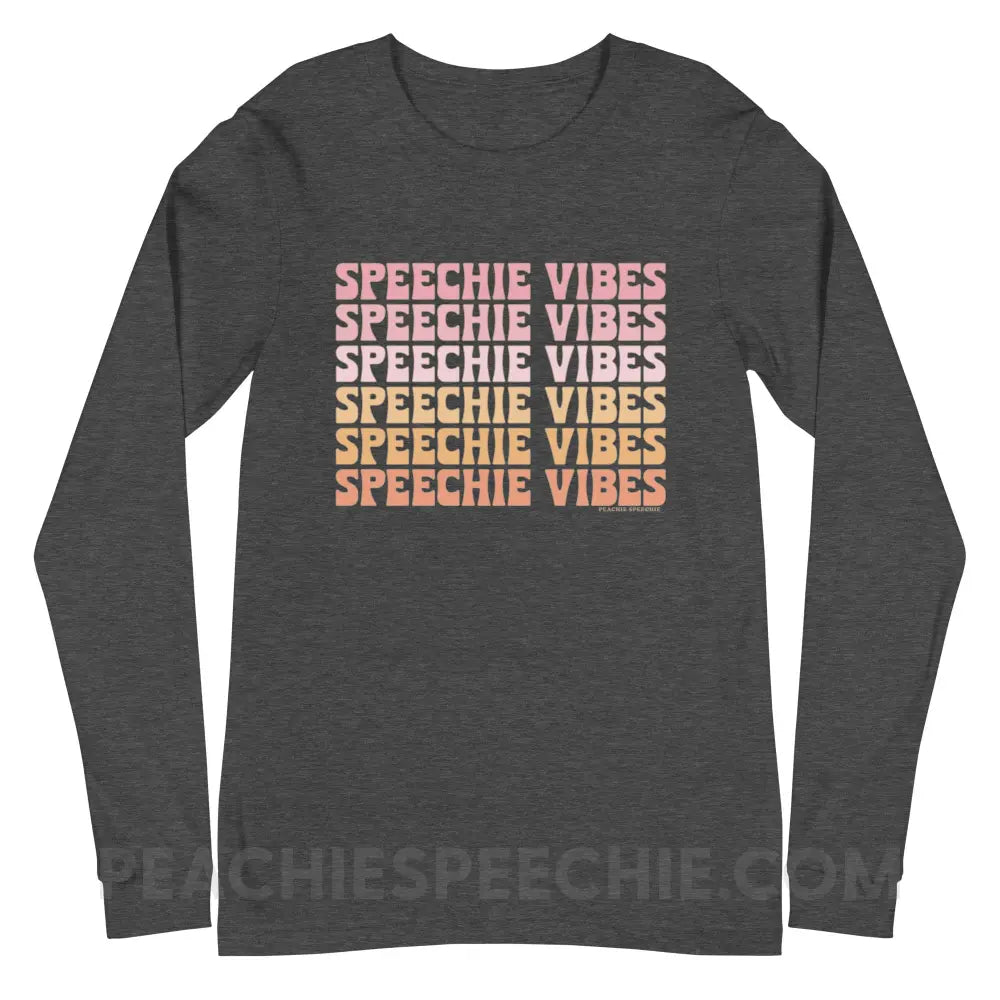 Speechie Vibes Premium Long Sleeve - Dark Grey Heather / XS - Long-sleeve peachiespeechie.com