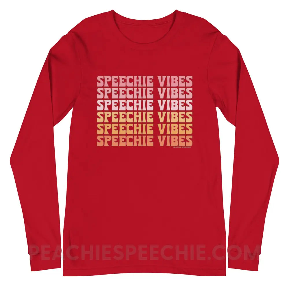 Speechie Vibes Premium Long Sleeve - Red / XS - Long-sleeve peachiespeechie.com