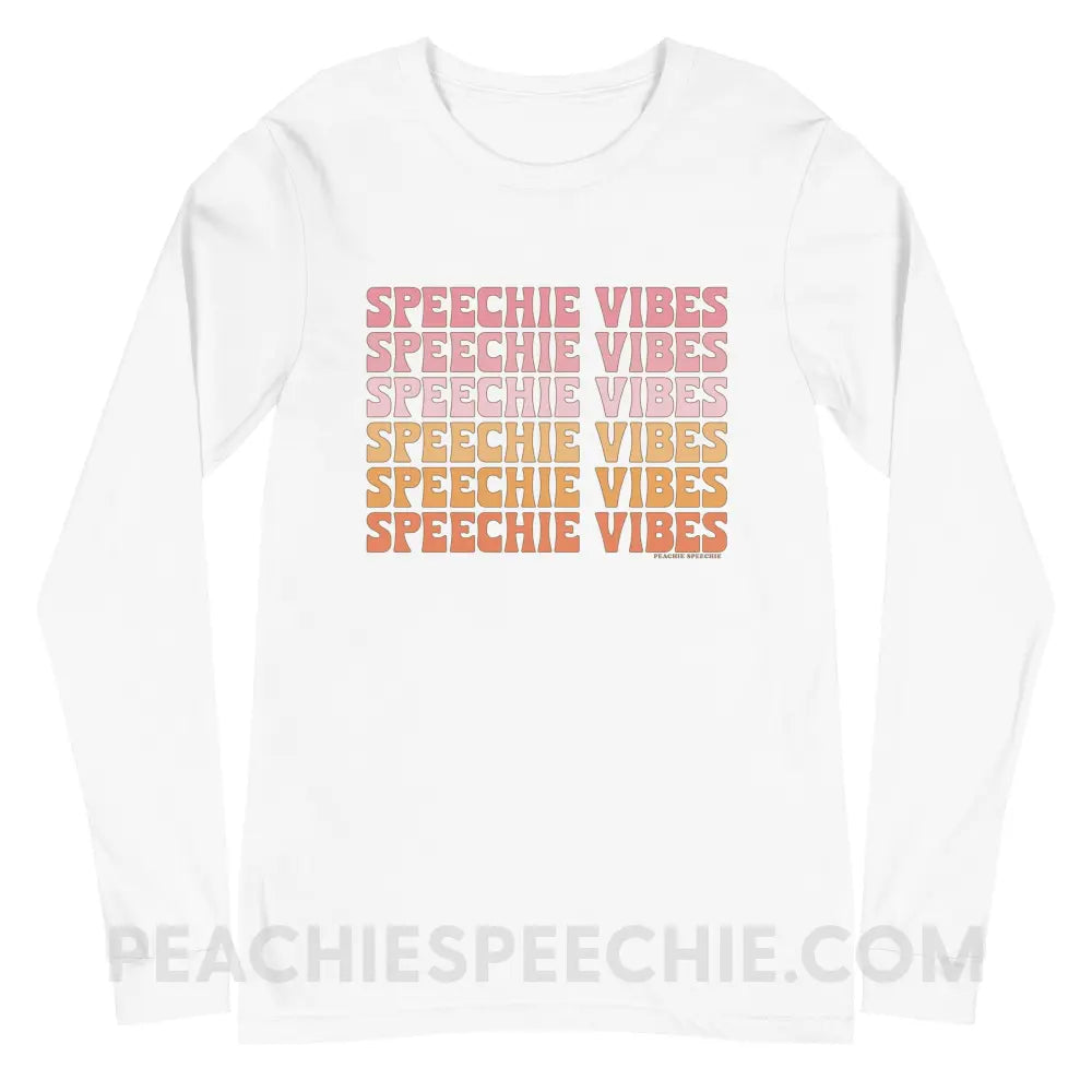 Speechie Vibes Premium Long Sleeve - White / XS - Long-sleeve peachiespeechie.com