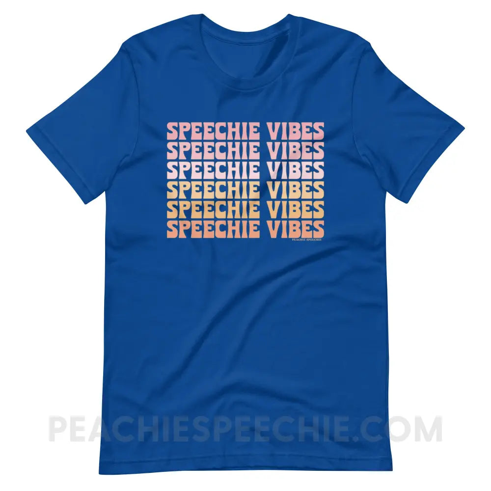 Speechie Vibes Premium Soft Tee - True Royal / XS - T-Shirt peachiespeechie.com