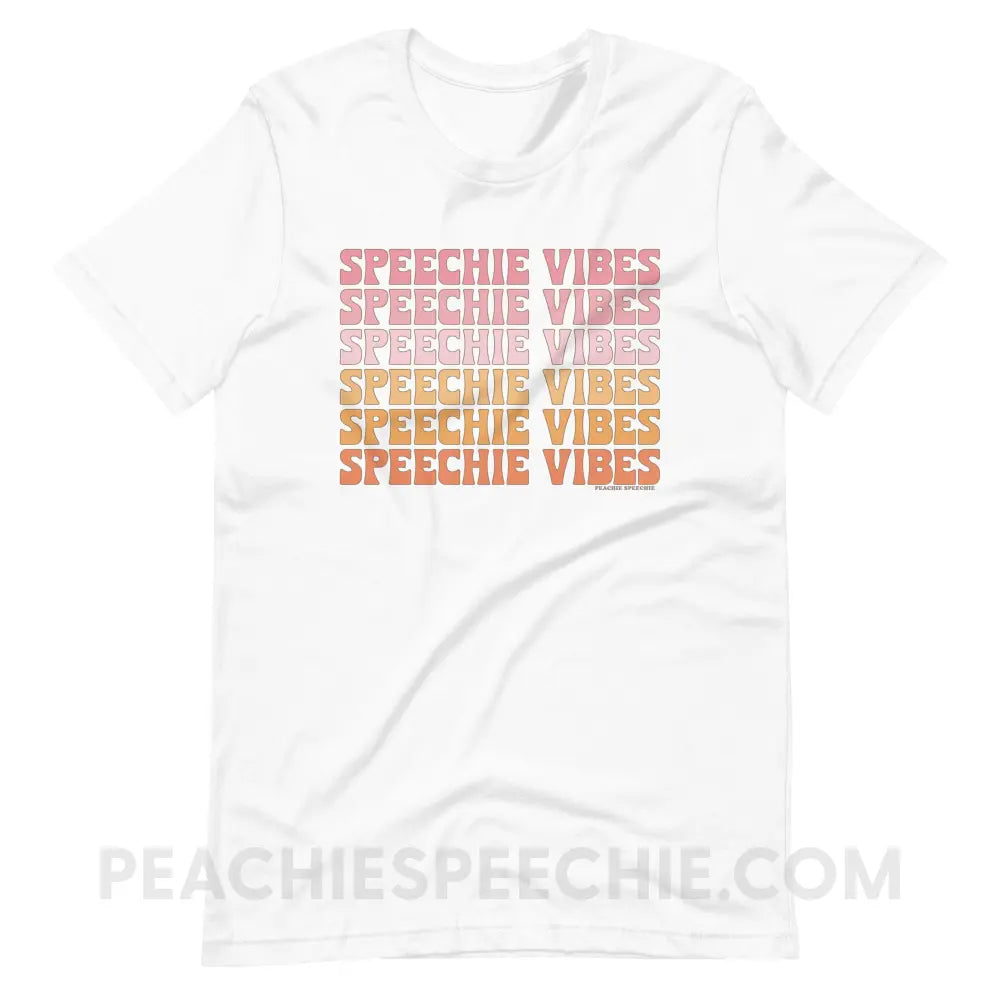 Speechie Vibes Premium Soft Tee - White / XS - T-Shirt peachiespeechie.com
