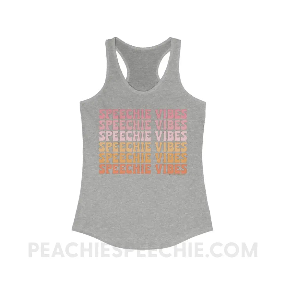 Speechie Vibes Superfly Racerback - Heather Grey / XS - Tank Top peachiespeechie.com