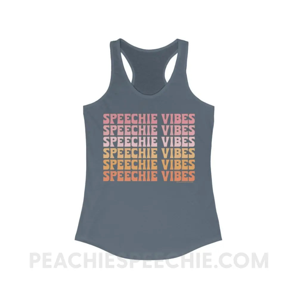 Speechie Vibes Superfly Racerback - Solid Indigo / XS - Tank Top peachiespeechie.com