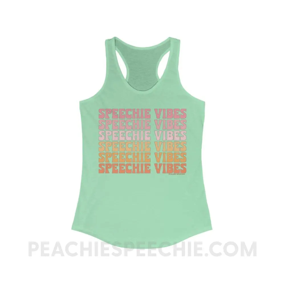 Speechie Vibes Superfly Racerback - Solid Mint / XS - Tank Top peachiespeechie.com