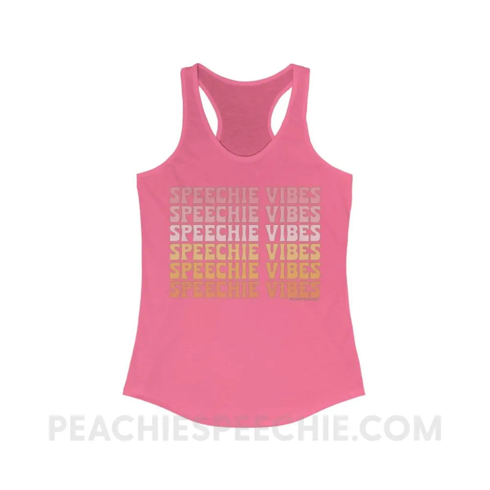 Speechie Vibes Superfly Racerback - Solid Hot Pink / XS - Tank Top peachiespeechie.com