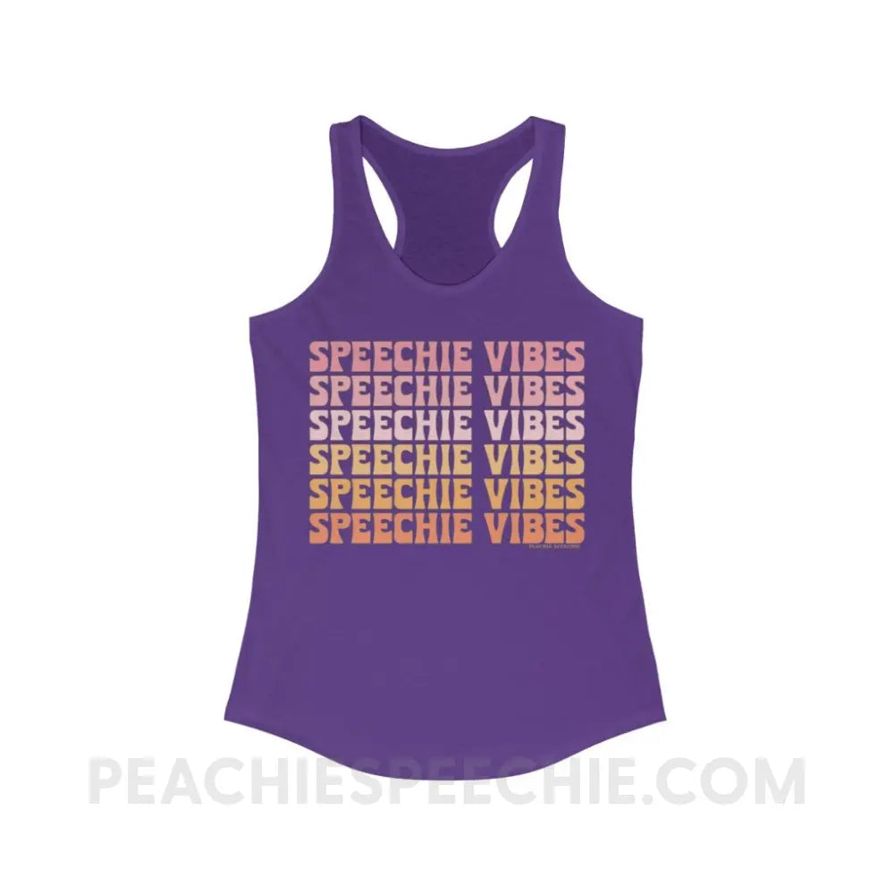 Speechie Vibes Superfly Racerback - Solid Purple Rush / XS - Tank Top peachiespeechie.com