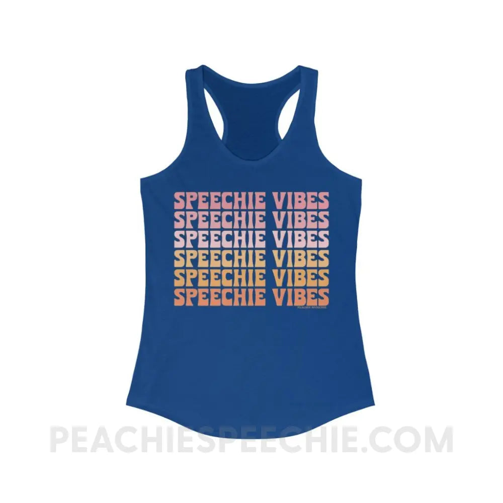 Speechie Vibes Superfly Racerback - Solid Royal / XS - Tank Top peachiespeechie.com