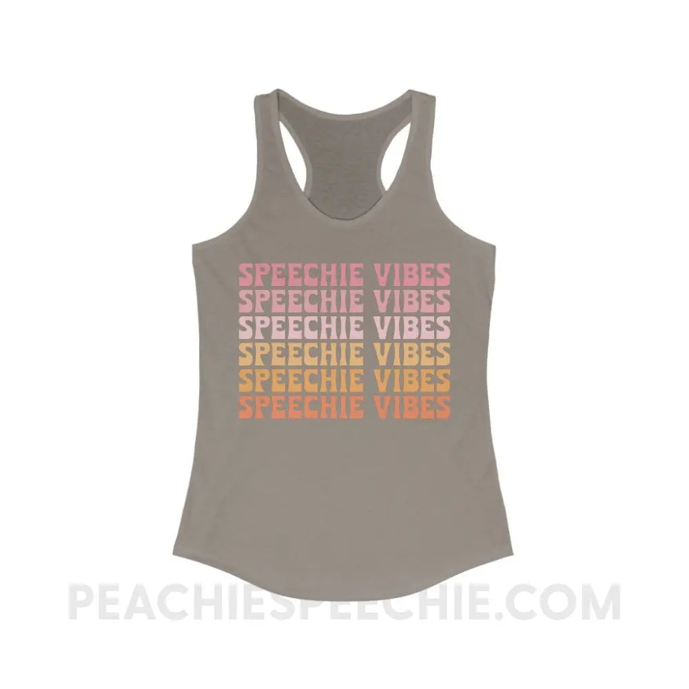 Speechie Vibes Superfly Racerback - Solid Warm Gray / XS - Tank Top peachiespeechie.com