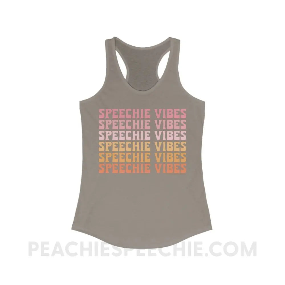 Speechie Vibes Superfly Racerback - Solid Warm Gray / XS - Tank Top peachiespeechie.com