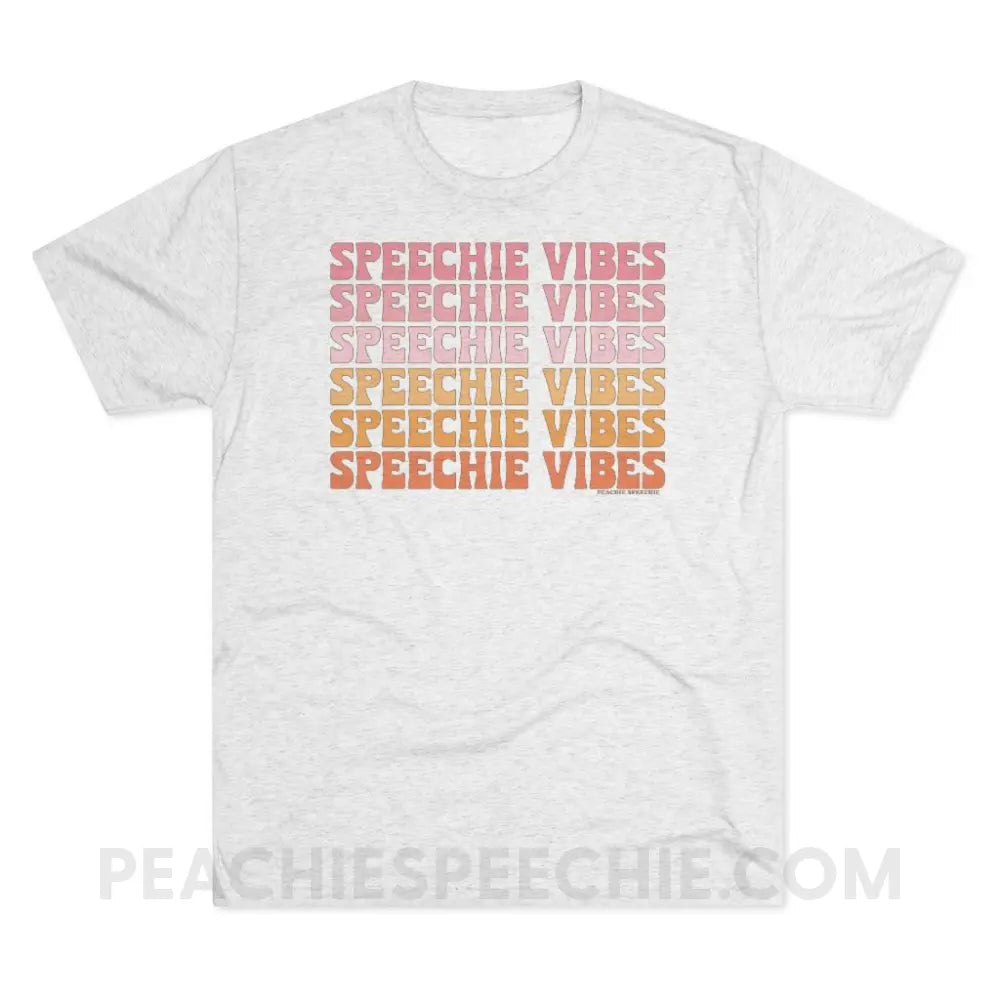 Speechie Vibes Vintage Tri-Blend - Heather White / S - T-Shirt peachiespeechie.com