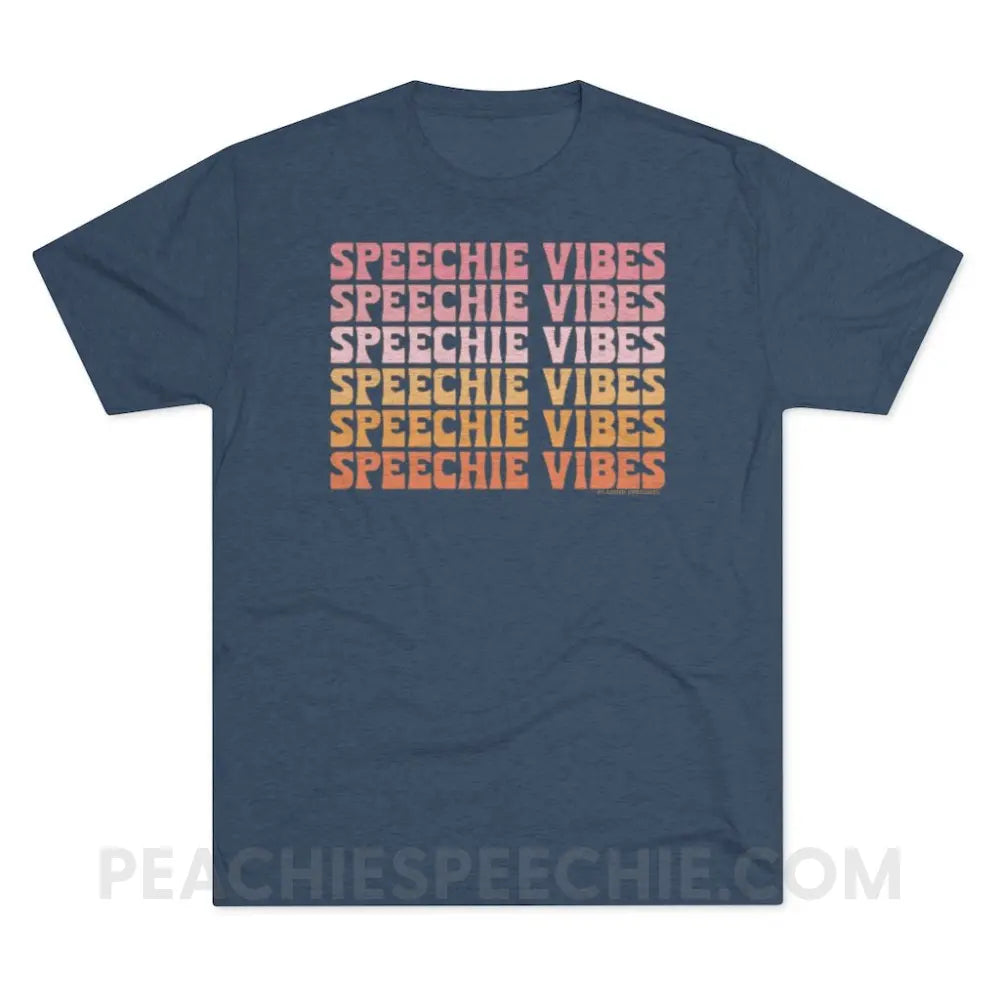 Speechie Vibes Vintage Tri-Blend - Indigo / S - T-Shirt peachiespeechie.com