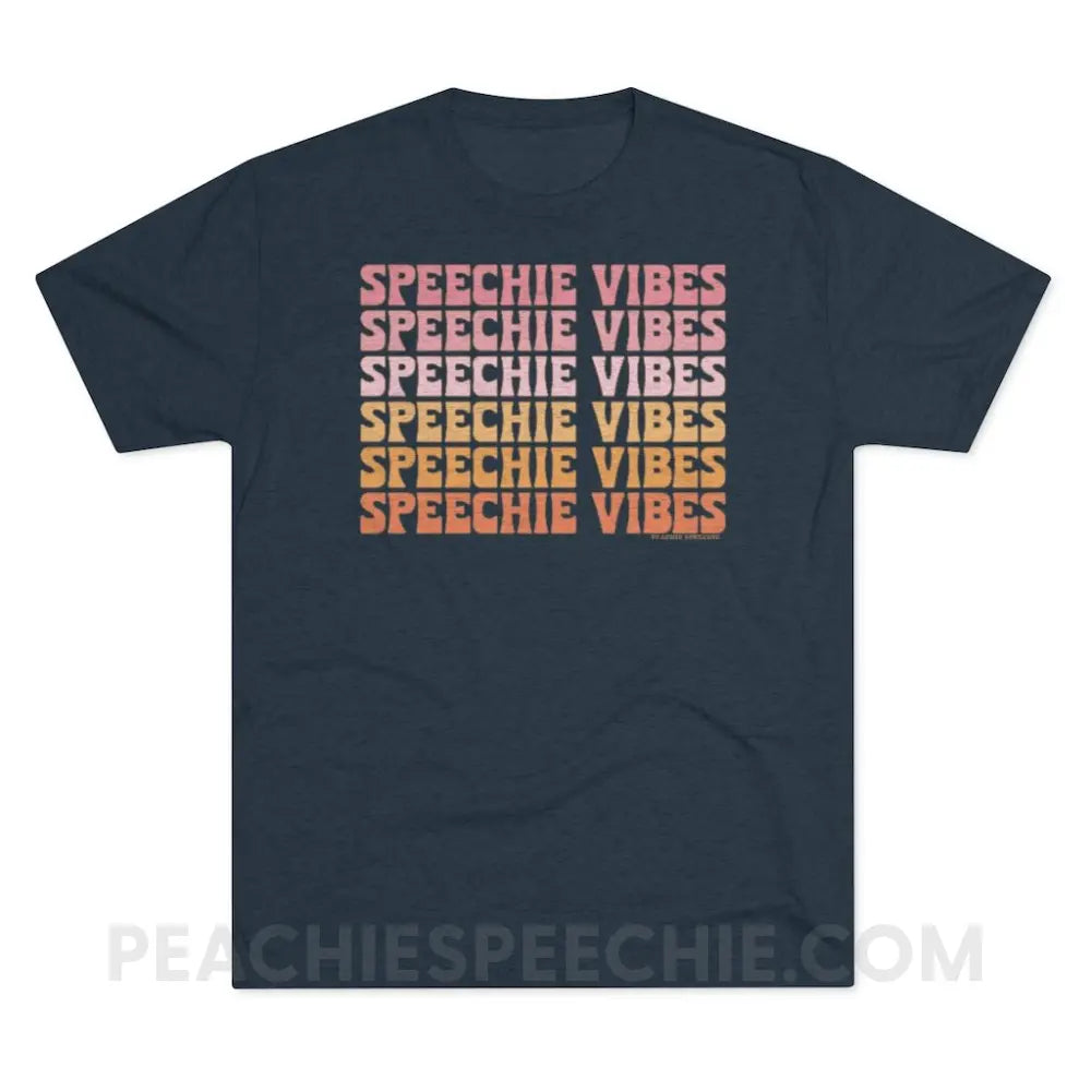 Speechie Vibes Vintage Tri-Blend - Navy / S - T-Shirt peachiespeechie.com