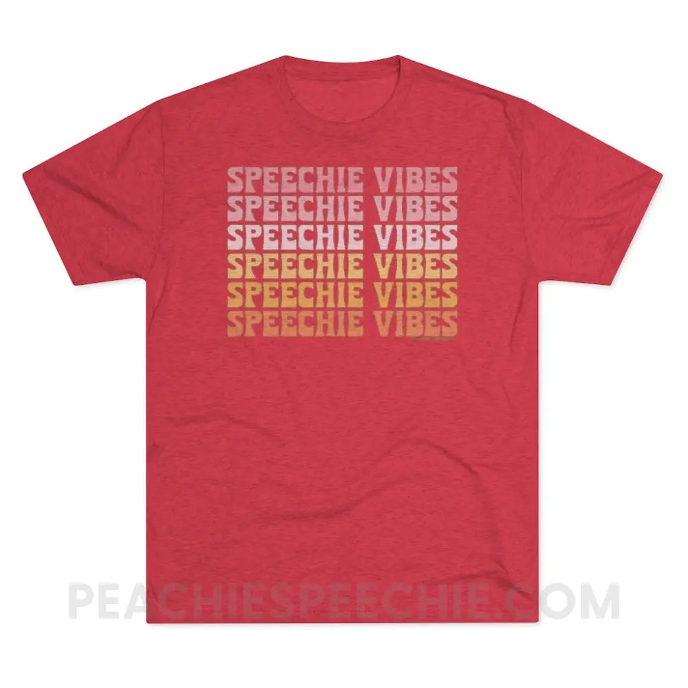 Speechie Vibes Vintage Tri-Blend - Red / L - T-Shirt peachiespeechie.com