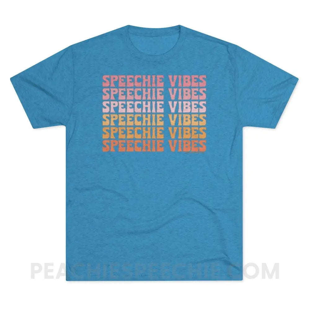 Speechie Vibes Vintage Tri-Blend - Turquoise / S - T-Shirt peachiespeechie.com