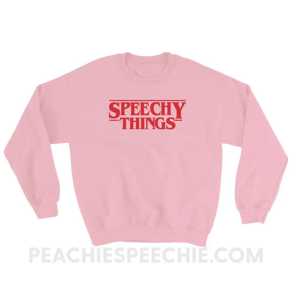 Speechy Things Classic Sweatshirt - Light Pink / S Hoodies & Sweatshirts peachiespeechie.com