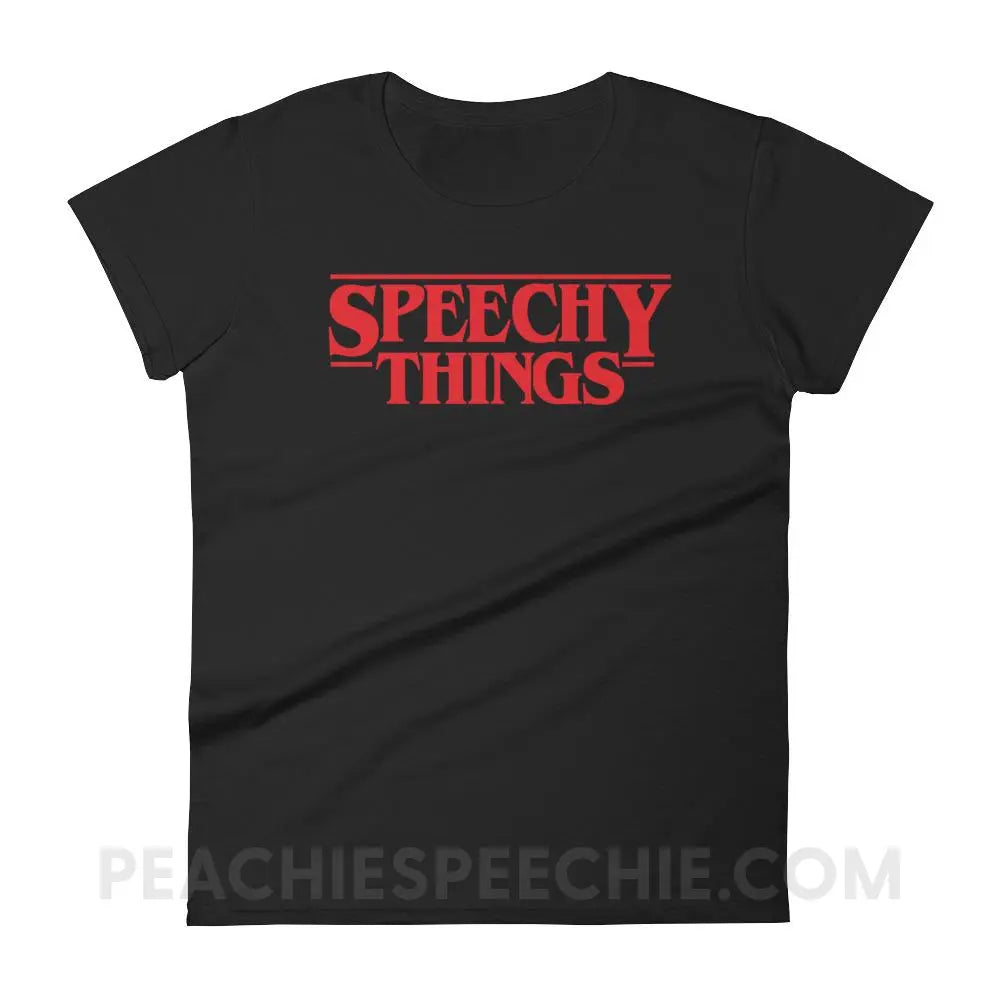 Speechy Things Women’s Trendy Tee - Black / S - T-Shirts & Tops peachiespeechie.com