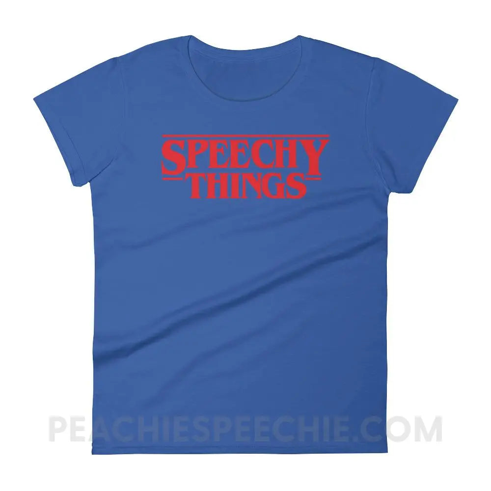 Speechy Things Women’s Trendy Tee - Royal Blue / S - T-Shirts & Tops peachiespeechie.com
