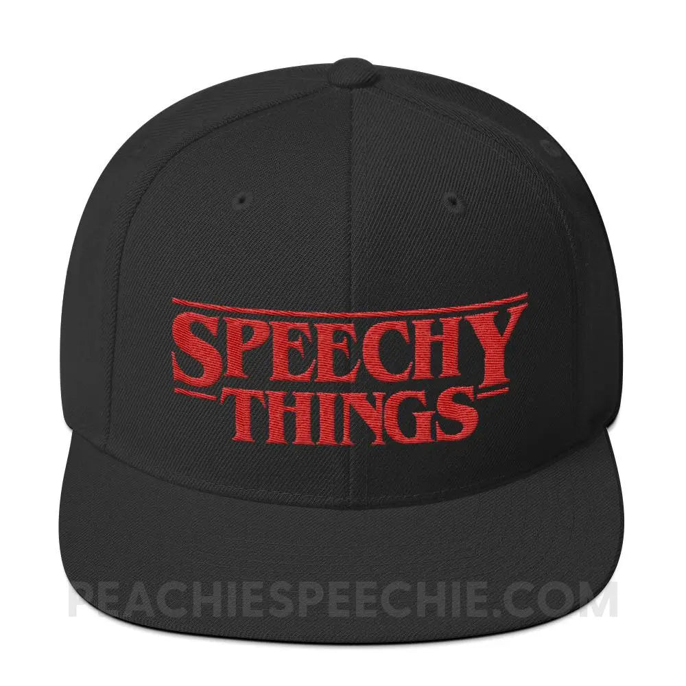 Speechy Things Wool Blend Ball Cap - Black - Hats peachiespeechie.com
