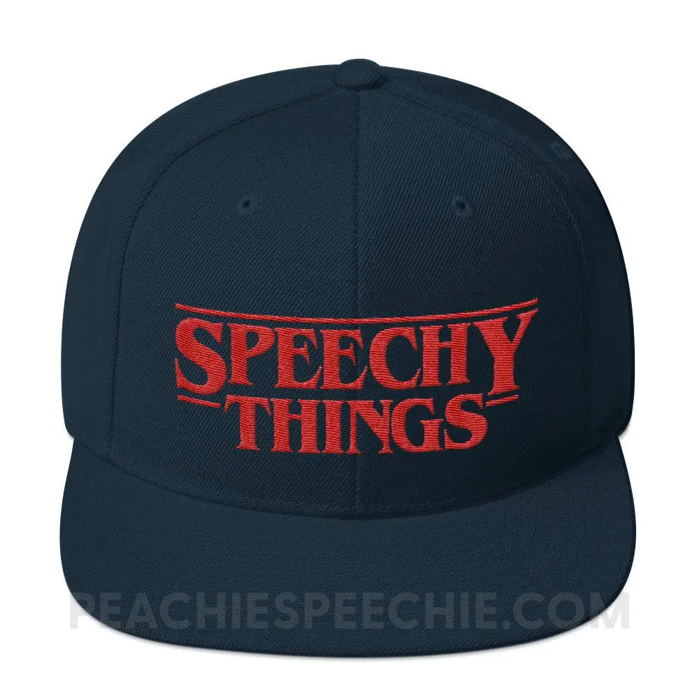 Speechy Things Wool Blend Ball Cap - Dark Navy - Hats peachiespeechie.com