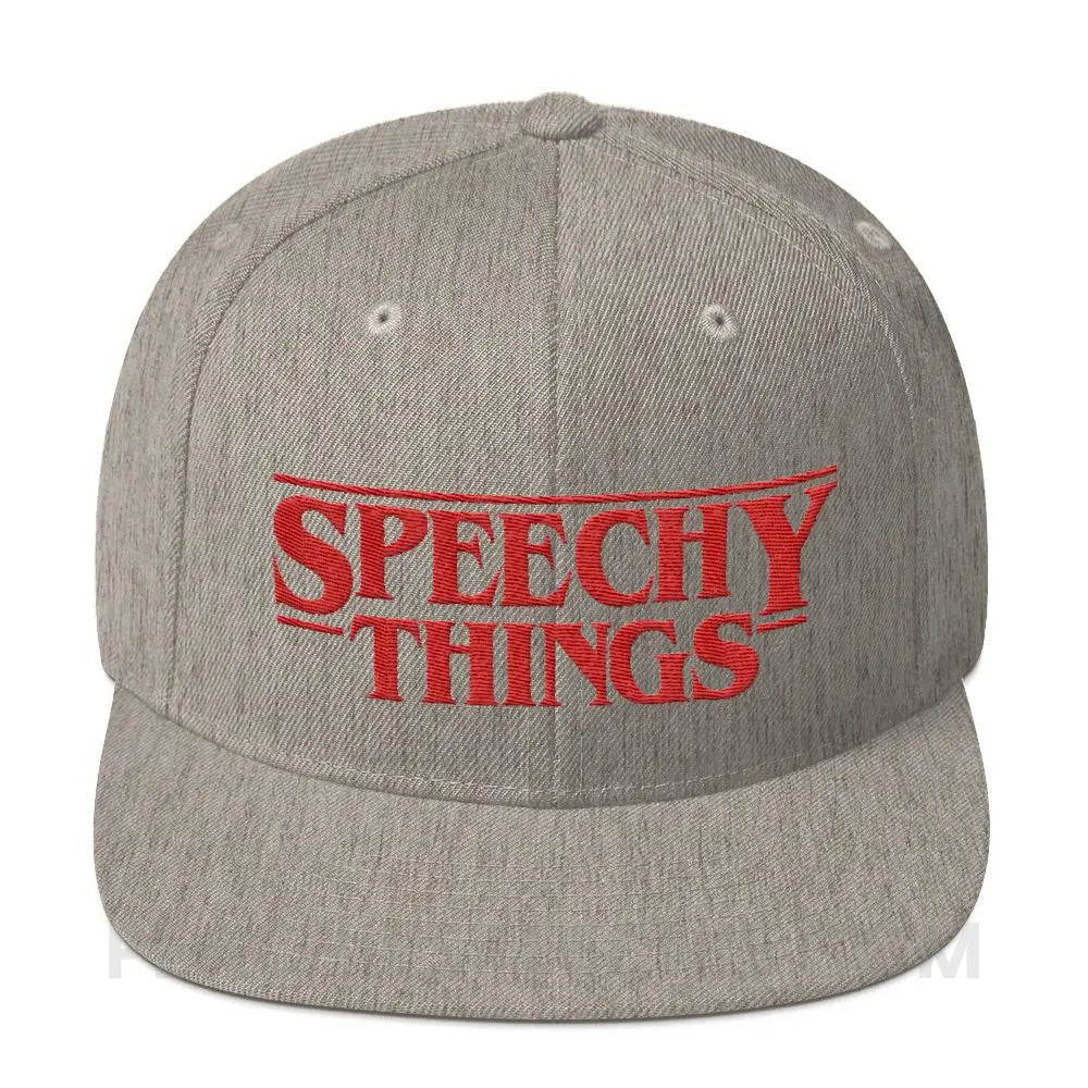 Speechy Things Wool Blend Ball Cap - Heather Grey - Hats peachiespeechie.com
