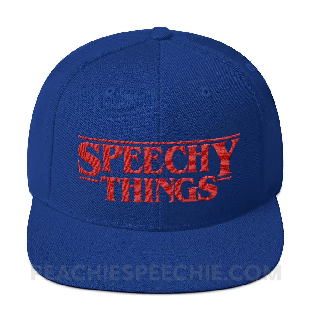 Speechy Things Wool Blend Ball Cap - Royal Blue - Hats peachiespeechie.com