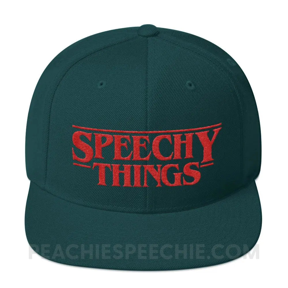Speechy Things Wool Blend Ball Cap - Spruce - Hats peachiespeechie.com
