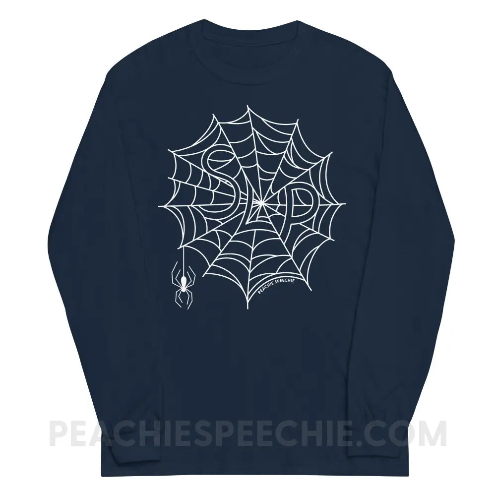 Spider Web SLP Long Sleeve Tee - Navy / S - peachiespeechie.com