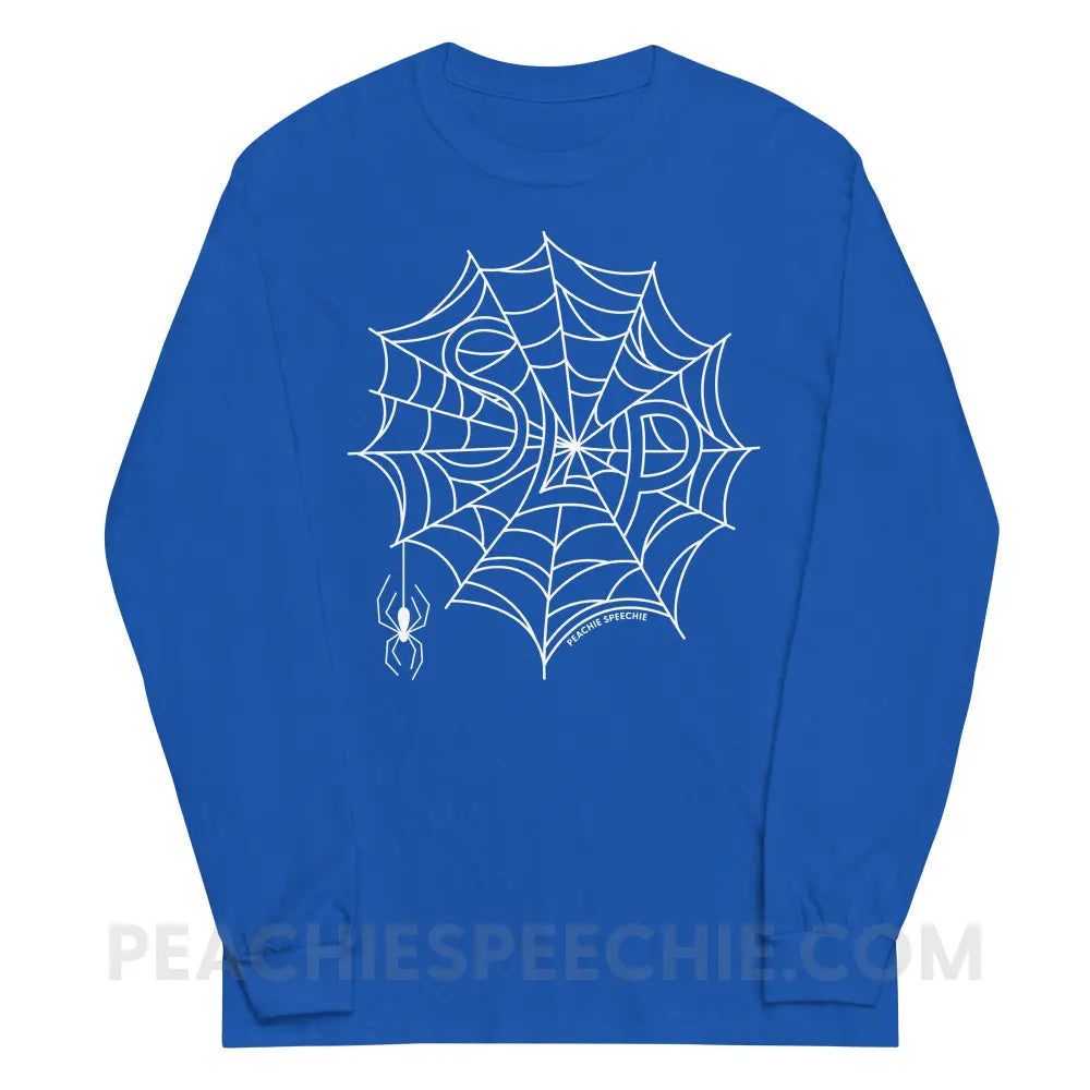 Spider Web SLP Long Sleeve Tee - Royal / S - peachiespeechie.com