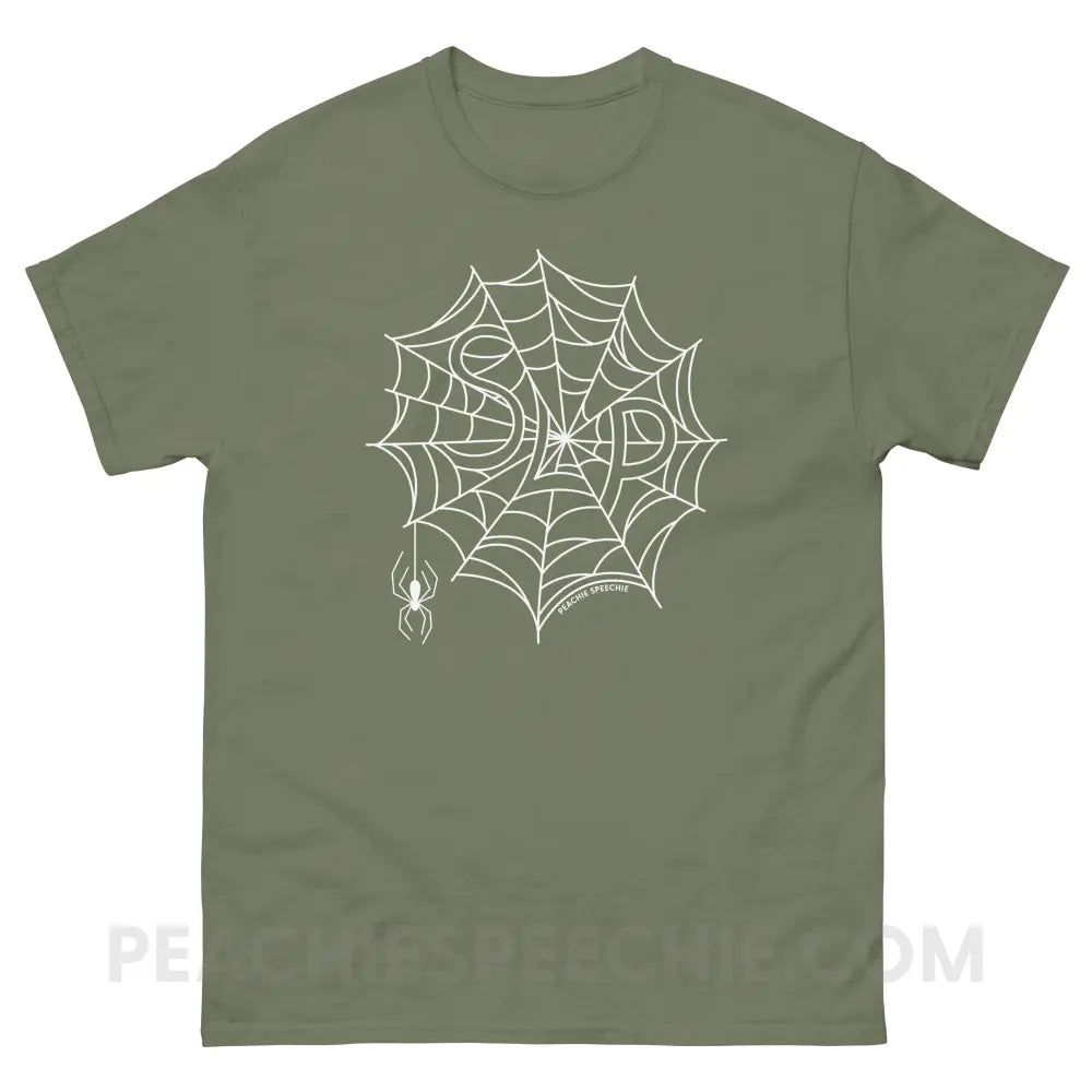 Spider Web SLP Basic Tee - Military Green / S - T-Shirt peachiespeechie.com