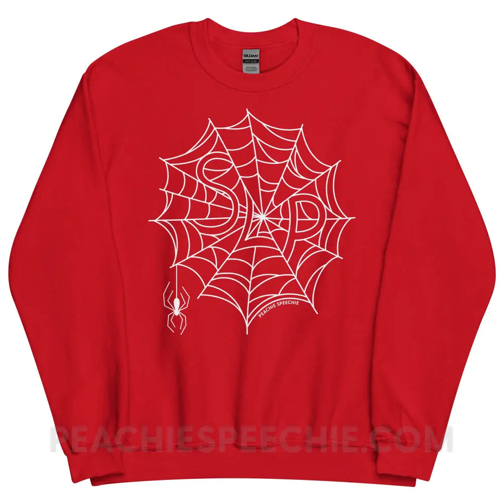 Spider Web SLP Classic Sweatshirt - Red / S - peachiespeechie.com