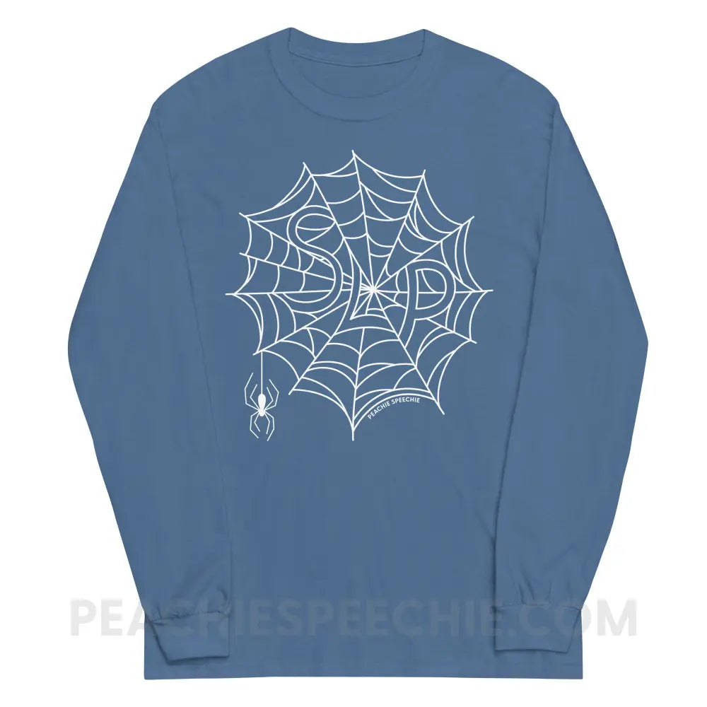 Spider Web SLP Long Sleeve Tee - Indigo Blue / S - peachiespeechie.com