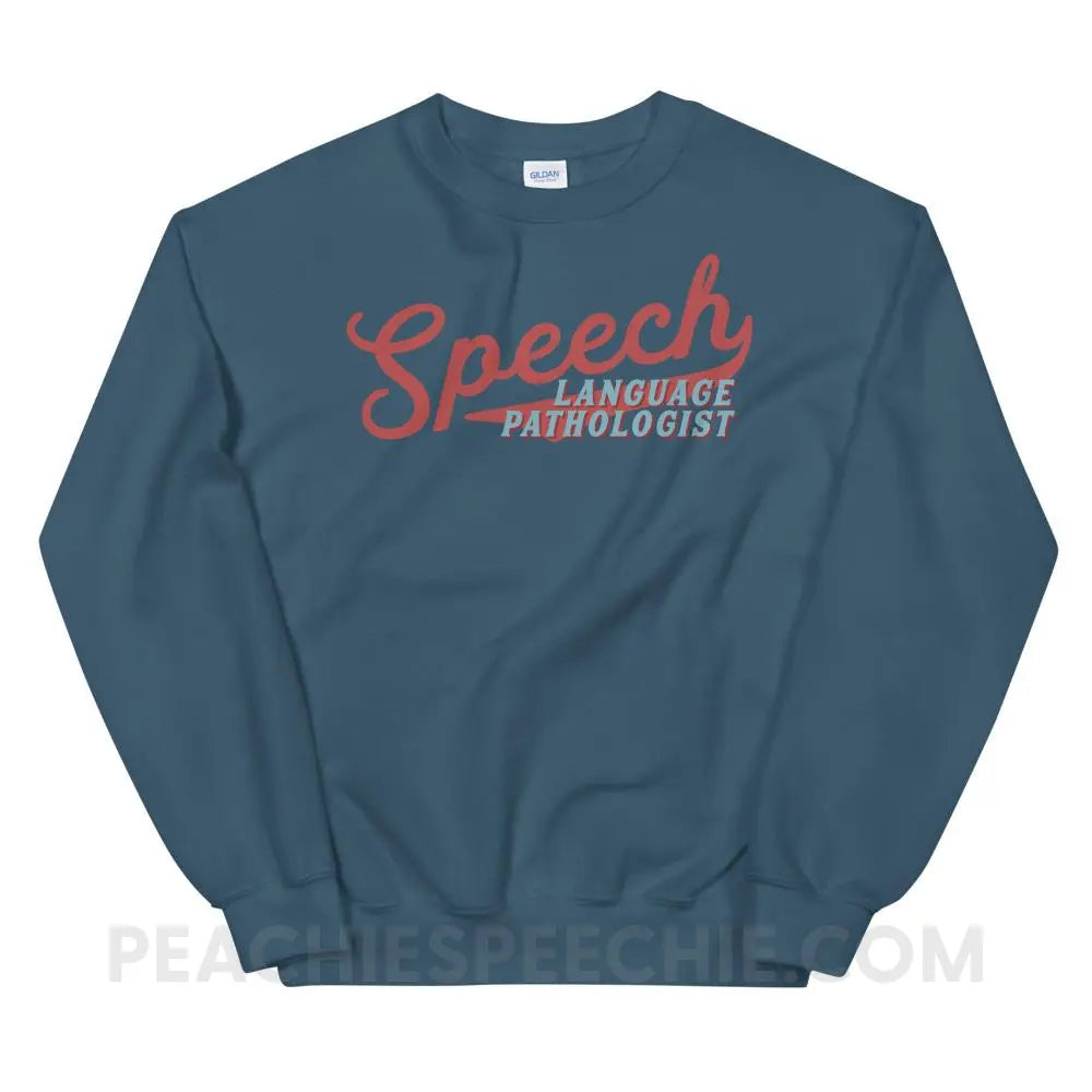 Sporty Speech Classic Sweatshirt - Indigo Blue / S - Hoodies & Sweatshirts peachiespeechie.com