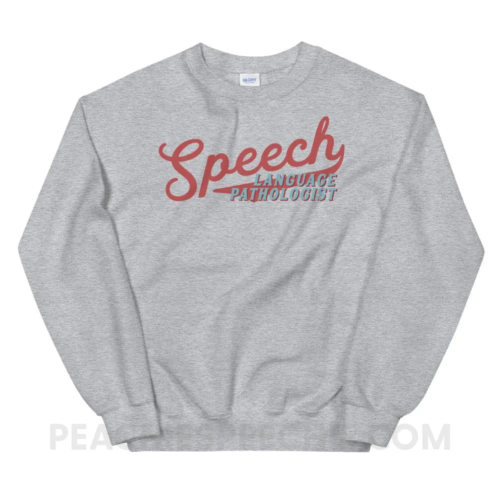 Sporty Speech Classic Sweatshirt - Sport Grey / S - Hoodies & Sweatshirts peachiespeechie.com