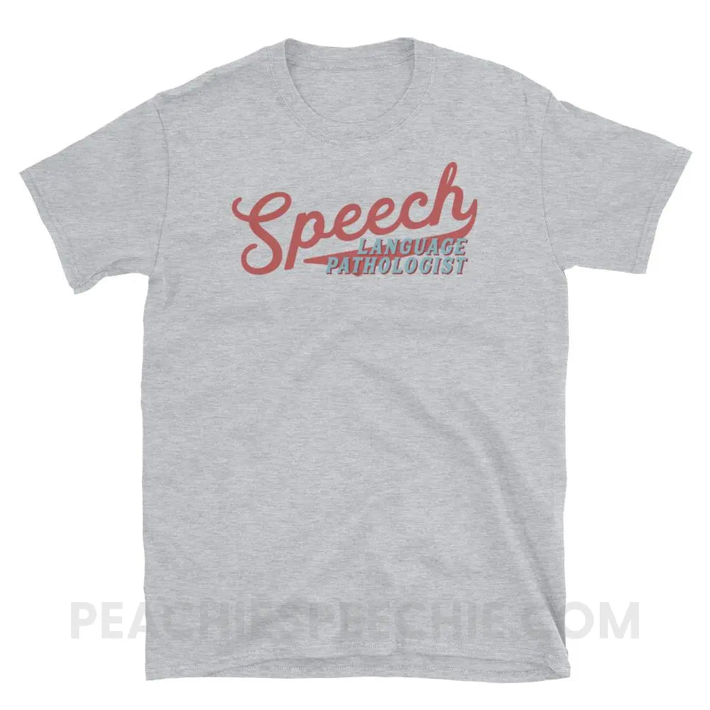 Sporty Speech Classic Tee - Sport Grey / S T-Shirts & Tops peachiespeechie.com