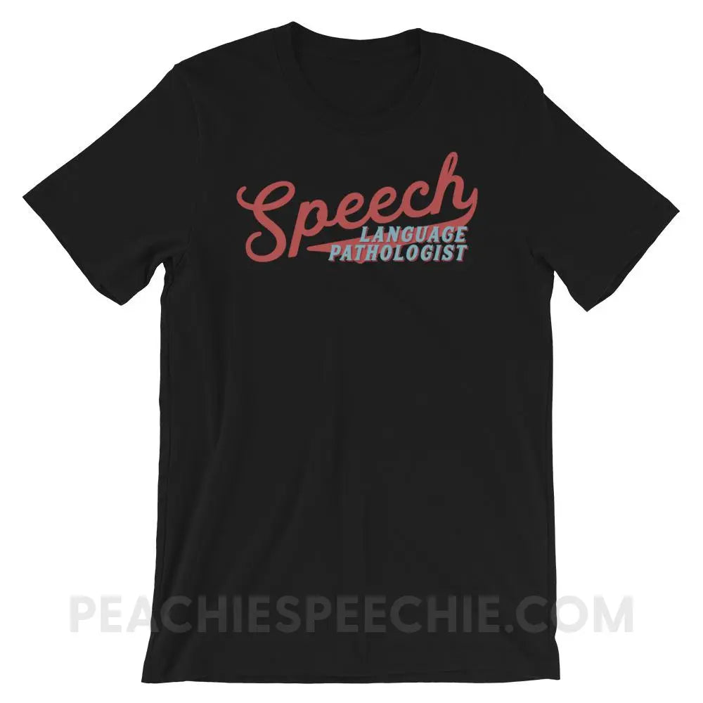 Sporty Speech Premium Soft Tee - Black / S - T-Shirts & Tops peachiespeechie.com