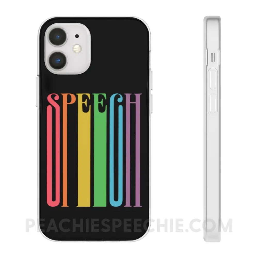 Fun Stretchy Rainbow Phone Case (iPhone & Samsung) - iPhone 12 Mini - peachiespeechie.com