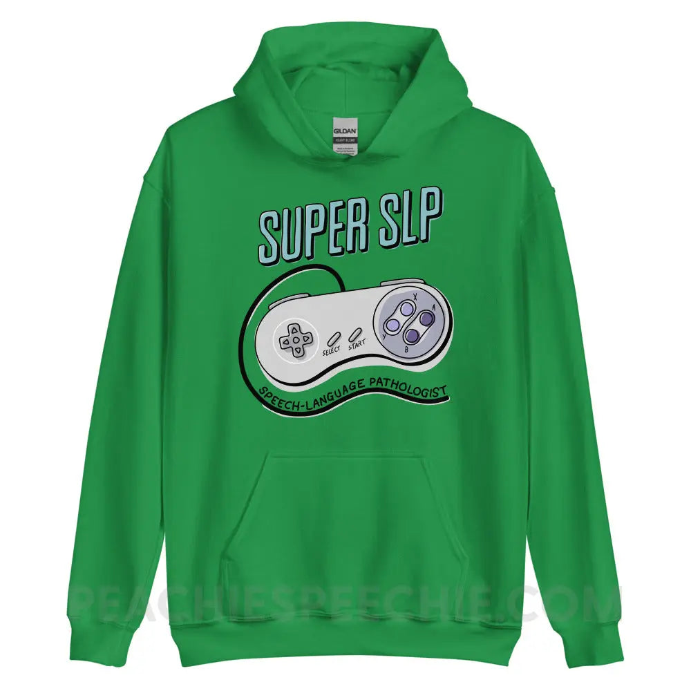 Super SLP Retro Controller Classic Hoodie - Irish Green / S - peachiespeechie.com